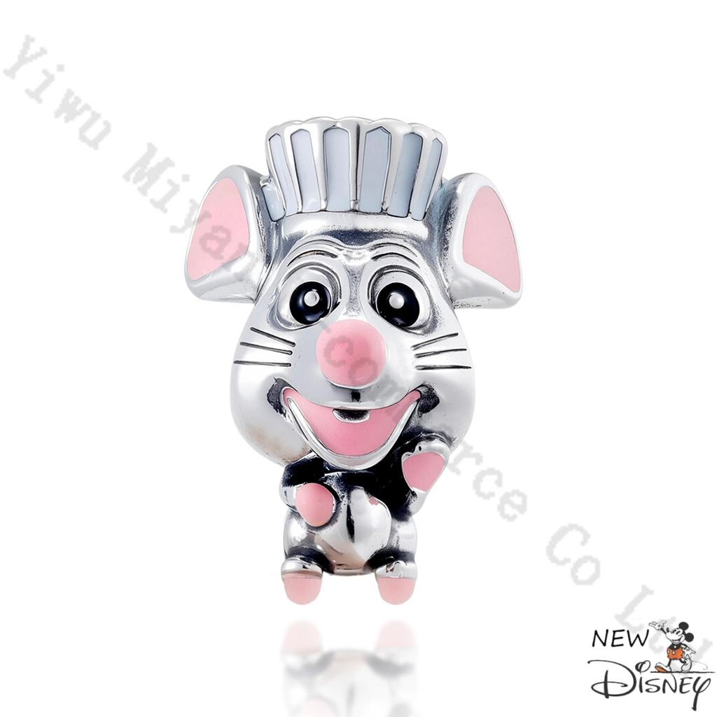 Silver 925 Disney Cartoon Charm Fit Original Bracelet Mickey Winnie Stitch Pooh Bead Pendant DIY Jewelry Making Accessories Gift