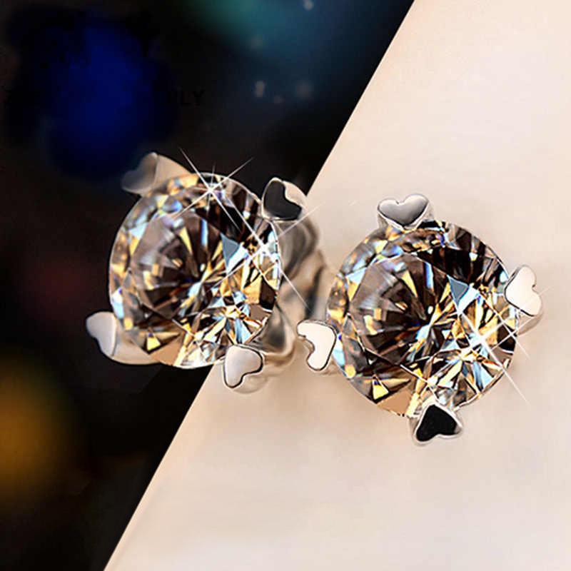 Simple Shiny Oval-shaped CZ Earrings for Female Graceful Lady Versatile Accessories Classical Elegance Women's Jewelry