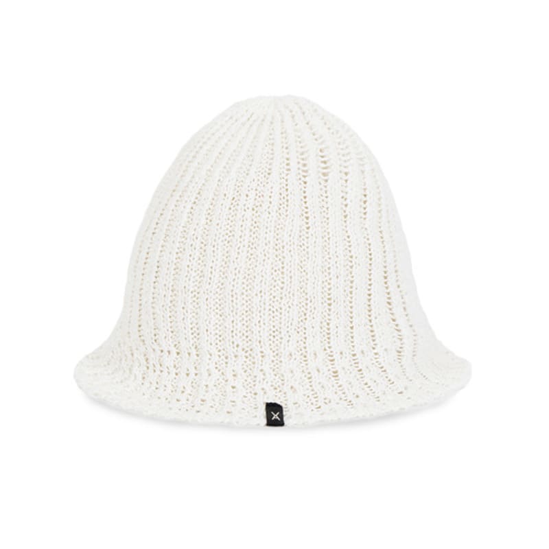 VARZAR VA Label Knit Tulip Hat Cream