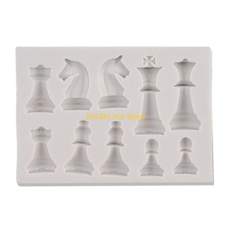 3D International Chess Silicone Mold Baking Tools for DIY Crafts Decorations D57B