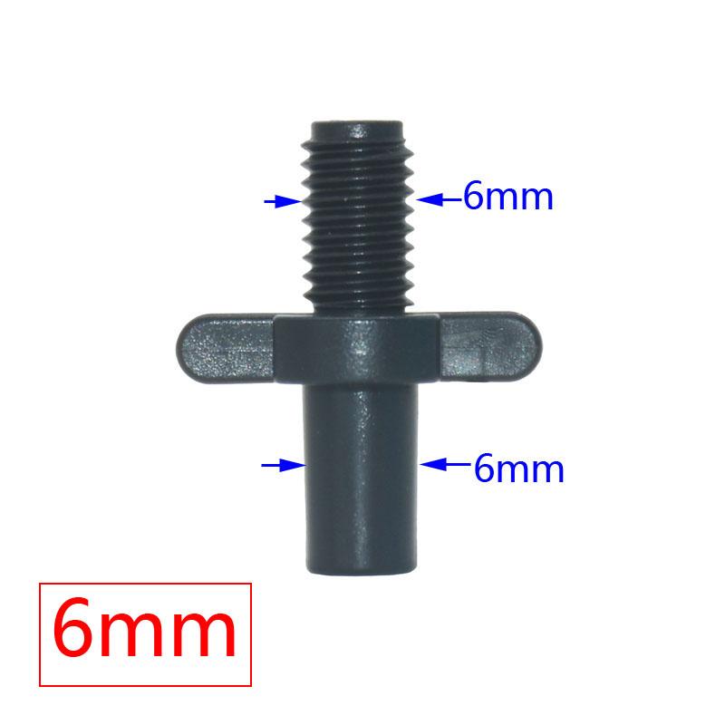 50pcs 1/4'' 1/8'' 6mm Garden Water Connector Elbow End Plug Straight Barb For Garden Hose Irrigation System