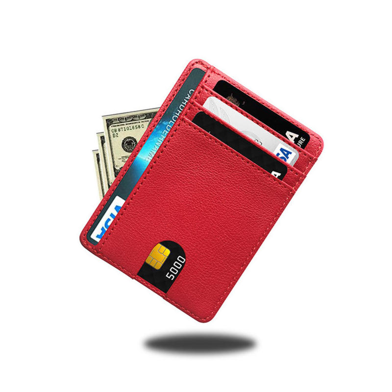 Ultra Thin Leather Credit Card Holder Fashion Multi Card Portable Business Wallet for Men Women Daily Use Pocket