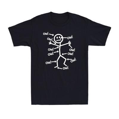 Ow Ow Ow Ow Ow Ow Ow Character Funny Matchstick Saying Gift Quote Men's T-Shirt Unisex T-Shirt