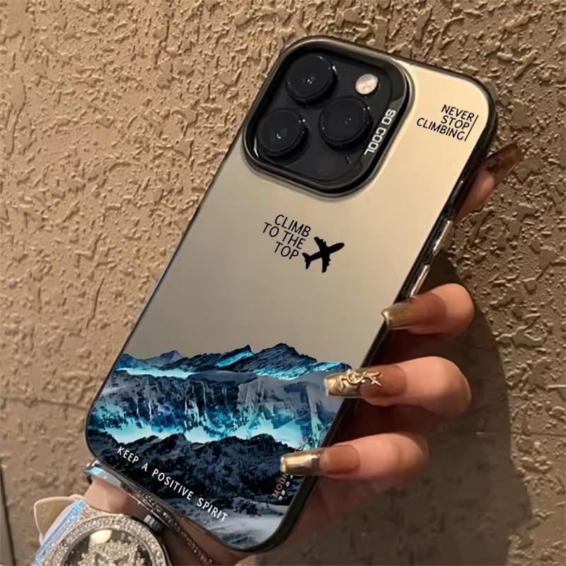 

Чехол для телефона Mountain Peak Aircraft для iPhone 16 14 15 11 12 13 Pro Max 7 8 Plus SE 2022 XR X XSMAX противоударный чехол Sunset IMD iPhone X Or XS