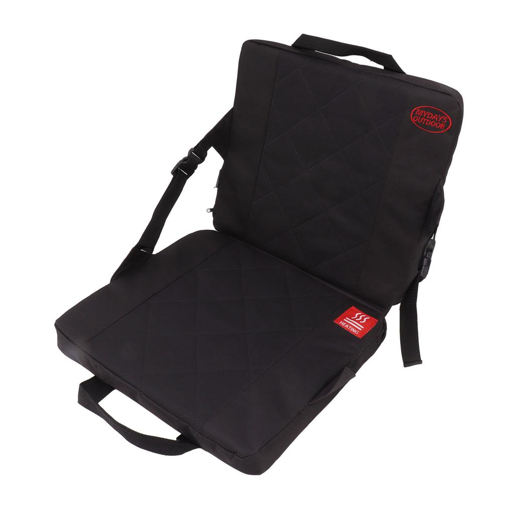 Portable Heating Pad Heated Stadium Cushion for Office Outdoor Camping Black