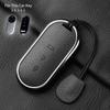 Aluminum Alloy Goatskin Car Key Case Cover For Huawei Aito M5 M7  Car Key Case Protect Fob