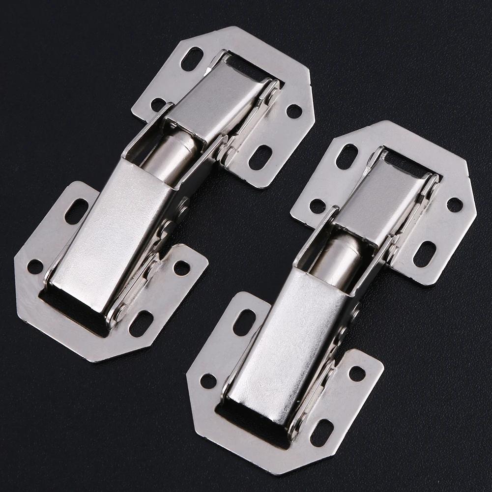 10Pcs Cabinet Hinge 90 Degree 3/4in No-Drilling Hole Cupboard Door Hydraulic Hinges Soft Close With Screws Furniture Hardware