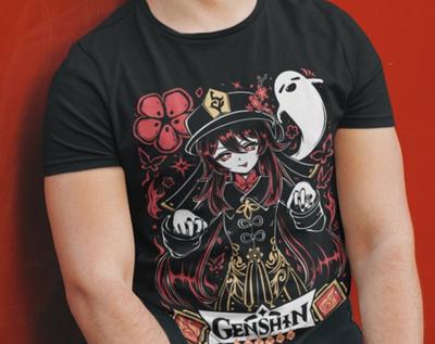 Hu Tao Genshin Impact Japan Aesthetic Anime Japanese Vaporwave Genshin Impact Raiden Shogun Gaming T-Shirt, Anime Waifu Shirt