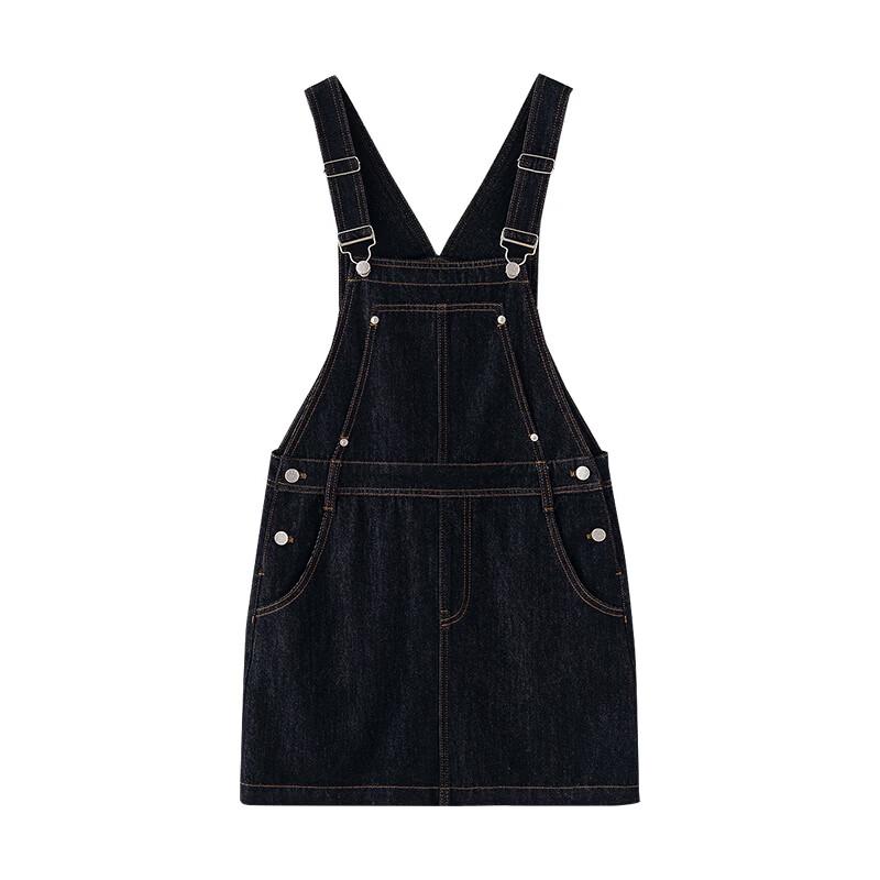 Chuyu Women's Original Denim Overall Mini Dress