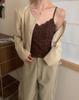 Herbst/Winter Französische Spitze Mit Stäbchen Verstärkte Rückseite Camisole - Warmes, Sexy Girly Basisschicht Top