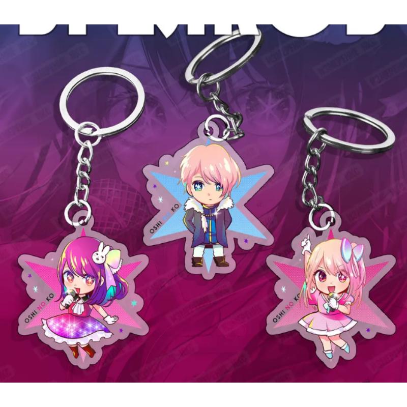 

Acrylic Keychain for Oshi No Ko Akane Kurokawa Ruby Hoshino Kana Arima Ai Hoshino Anime Cartoons Decoration Pendant Fan Gift