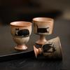 Ru Kiln Zhiye Cat Tea Cup Ceramic Retro Porcelain Teacups Master Cup High Foot Tasting Mug Chinese Kung Fu Japanese Tea Teaware