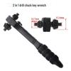 Dual Function Ratchet Drill Chuck Key and Wrench