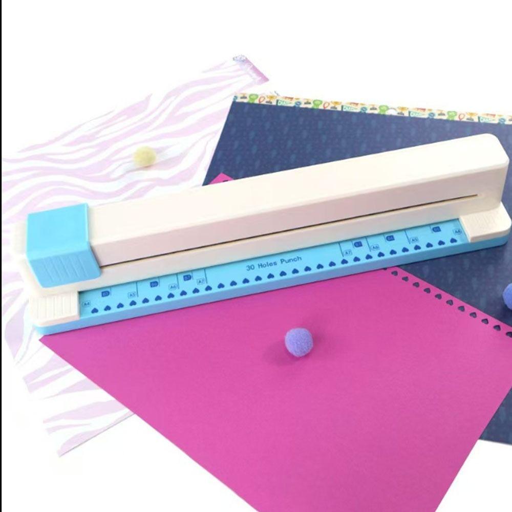 New 30 Hole Paper Punching Machine Lightweight Efficient Paper Puncher Round Shape Heart Punching Office Supplies