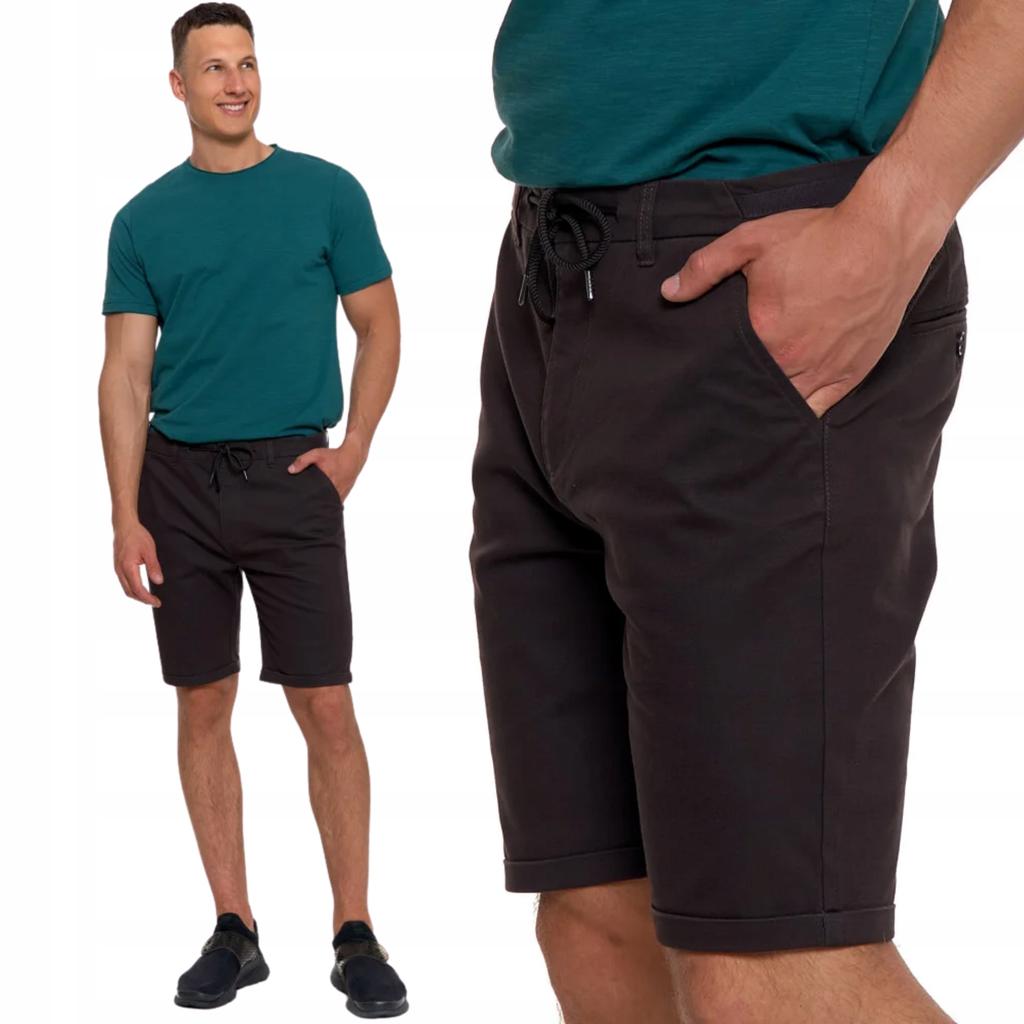 Men's Shorts with Pockets, Elastic Waistband and Drawstring MORAJ XL GRAPHITE