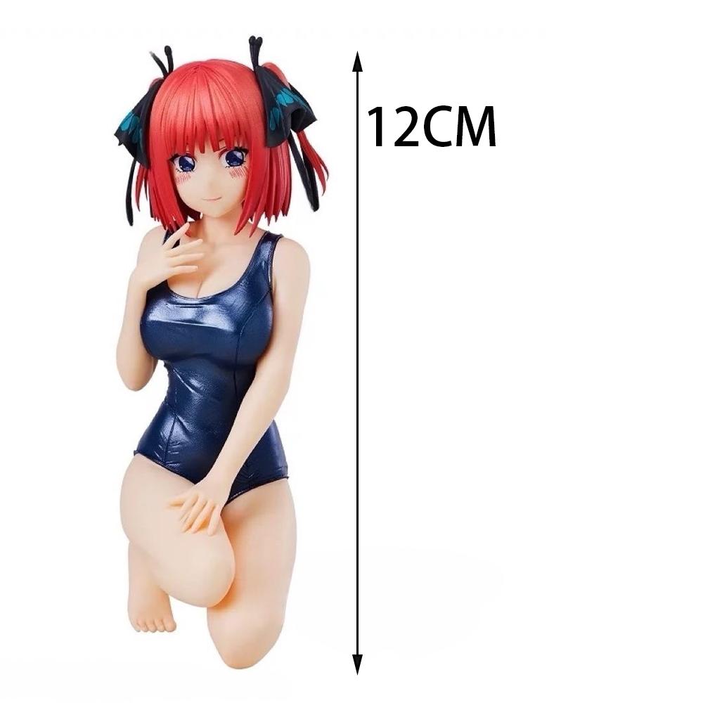 Anime Ichika Nino Miku Yotsuba Figure Standing Pose Action Figure Swimsuit model desktop ornament Collection toy Gift 12-15cm