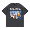HollowEarth Agartha Meme Grafik T-Shirts Unisex Damen Hip Hop Vintage Stil T-Shirt Sommer Neu Kurzarm Komfort T-Shirts