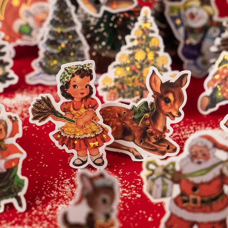 30pcs/lot Kawaii Scrapbook Stickers Christmas Series Diary Planner Decorative Craft Stationery Sticker LXY