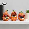 Trinket Keys Candy Holder Big Mouth Pumpkin Storage Box, Halloween Figurine Resin Jewelry Tray, Decorative for Home Office Desk Decor Desktop