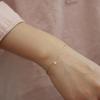 925 Sterling Silver Plated 14K Gold Temperament Simple Heart Bracelet for Women Girlfriend Valentine's Day Gift Jewelry