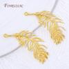18K Gold Plated Brass Flower & Leaf Pendants For Jewelry,Charms For Earrings Making Accessories,DIY Jewelry Necklaces Findings