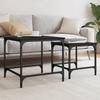  Coffee Tables, Nested Under Each Other, 2 Pcs., Black