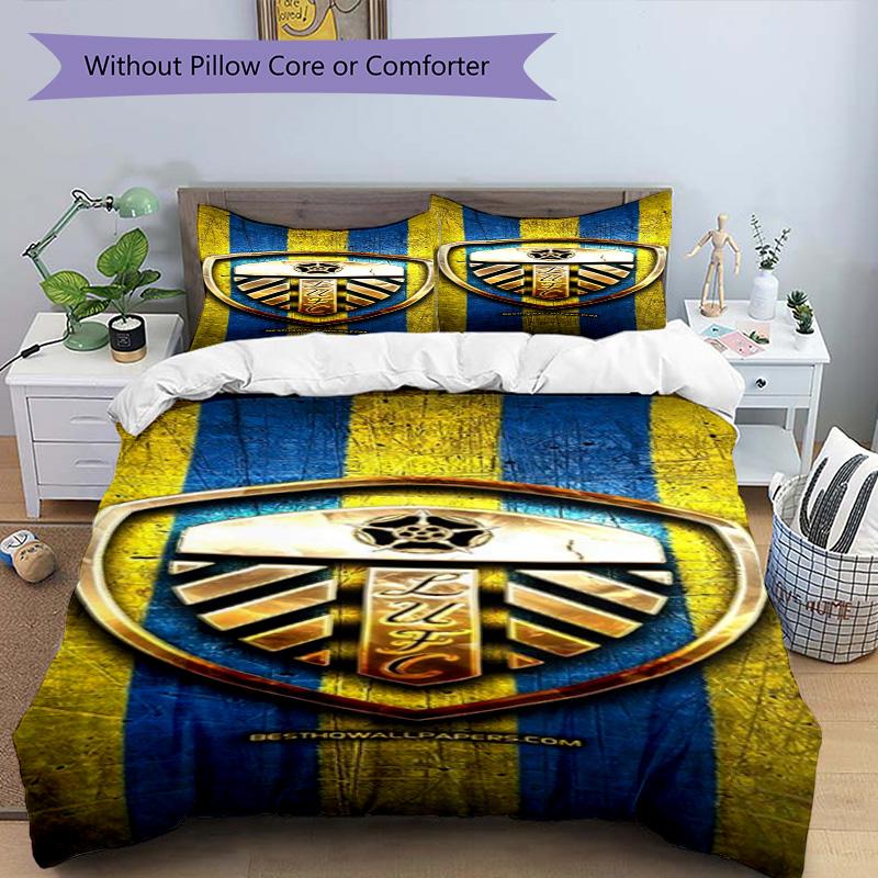 Fc Crest Design Printed Pattern Duvet Cover Set – includes 1 duvet cover and 2 matching pillowcases Bedroom decor Christmas gifts
