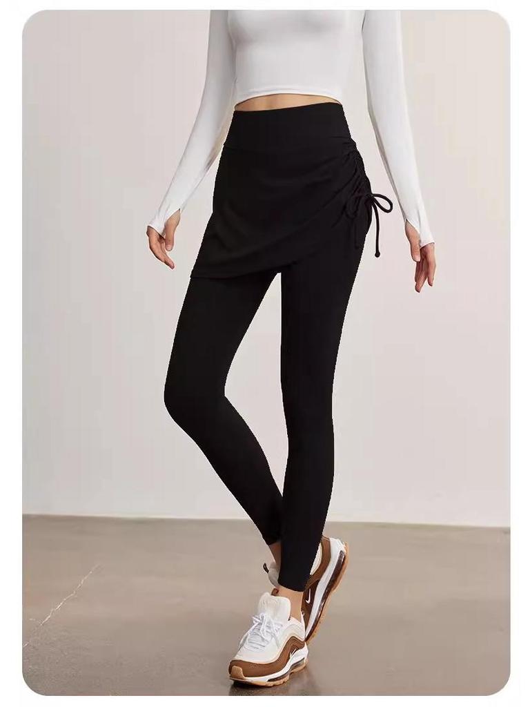 Damen Zweiteiliger Tummy Control Sport Yoga Hosenanzug mit Po-Abdeckung in Übergröße