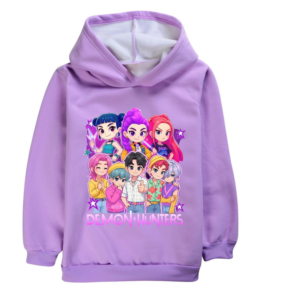 4899 Girls Kpop Rumi Zoey Mira Sajaboys Print Children Long Sleeves Velvet Warm Winter Hoodie
