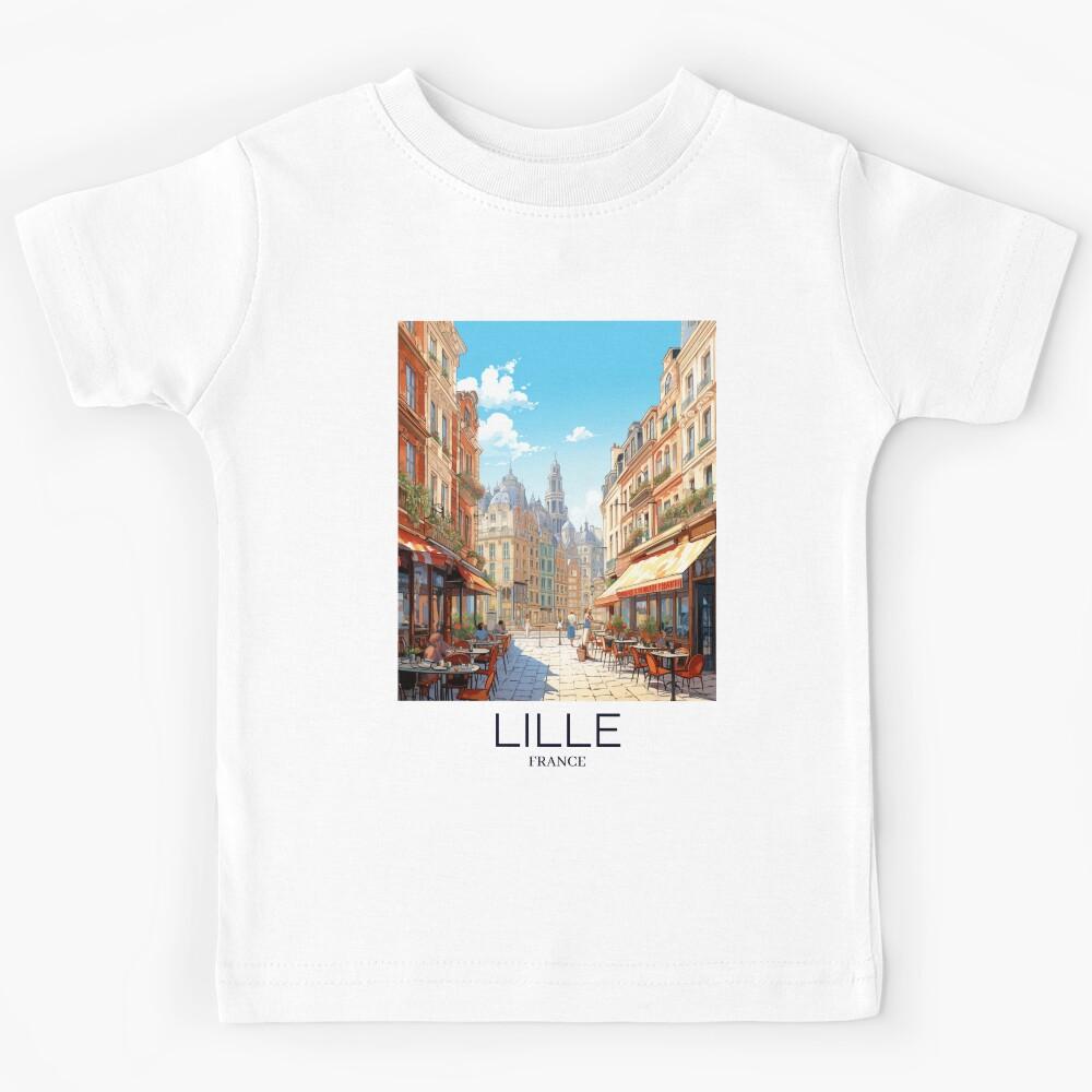 A Pop Art Travel Print of Lille - France Kids T-Shirt 100