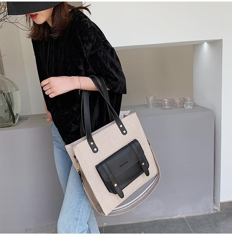 wide strap tote bag