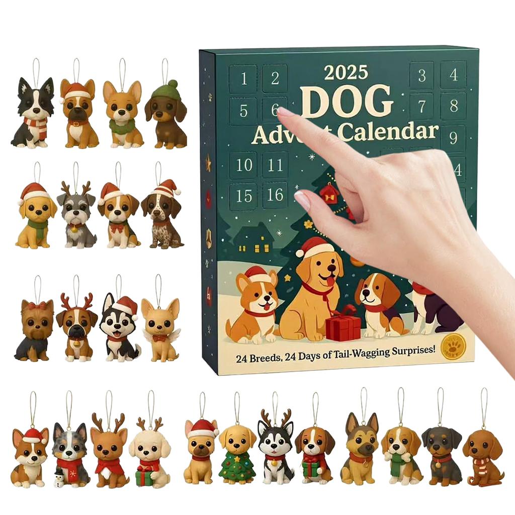 Dog Advent Calendar 2025 Ornaments 24 Days Christmas Countdown Calendar Christmas Advent Calendar Gift for Dog Christmas Decor