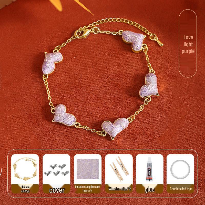 Qixi Festival DIY Brocade Hair Clip & Brooch Material Pack Hairpin Accessories.