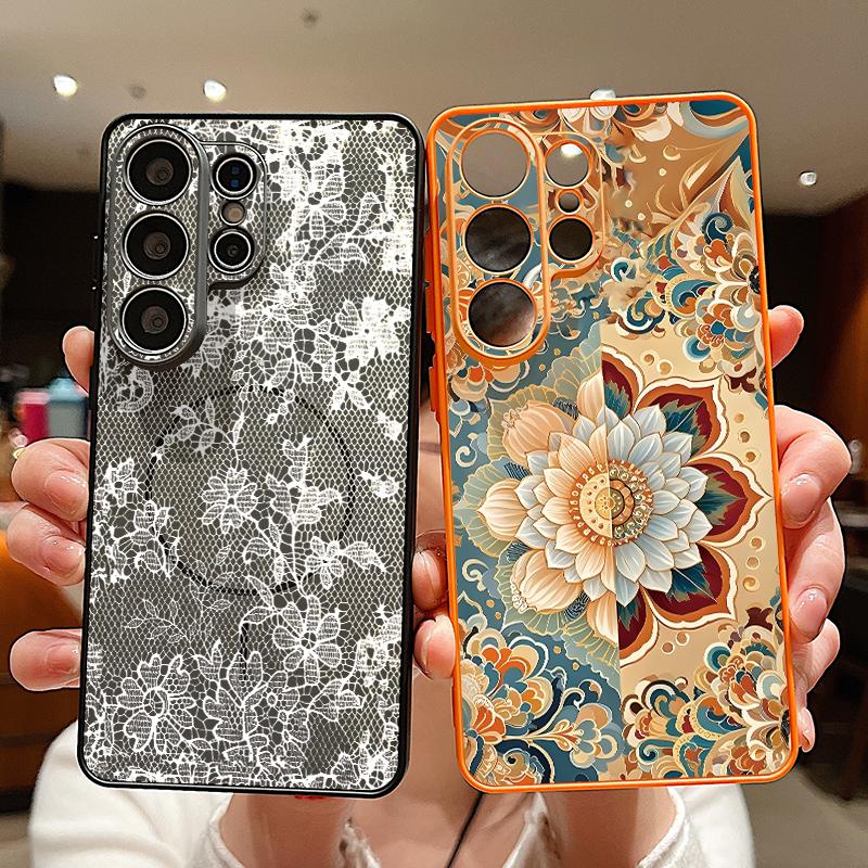 Vintage Totem Pattern Magnetic Phone Case For Samsung Galaxy S26 S25 S24 Ultra S25 S23 FE A57 A56 A37 A17 A55 A26 A36 A35 Cover