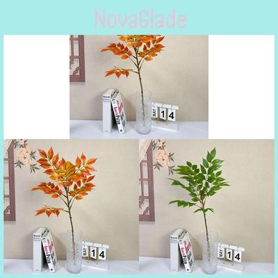Artificial Green Plant Decor For Home Office With Silk Print Fabric For Wedding And Photography Use