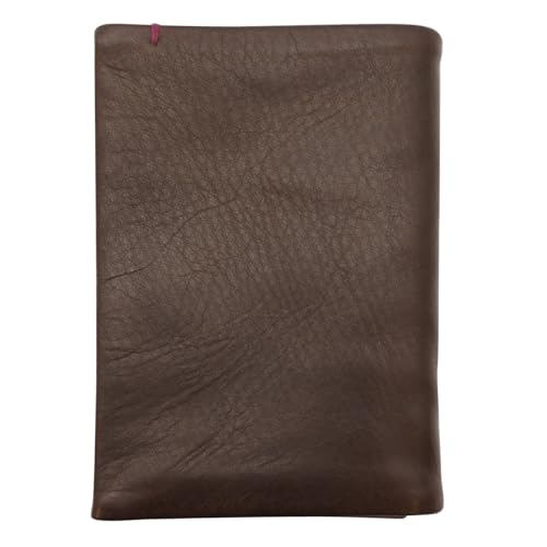 

CCOMPANY LIMITED Men s Business Card Holder, Full Chrome Tanned Cowhide Leather, Thin and Round, Morris (Dark Brown)