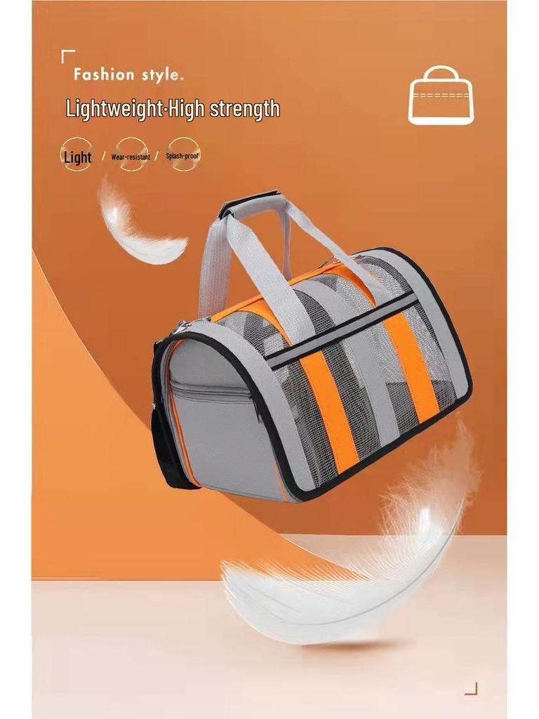 Foldable Pet Travel Bag: Breathable & Portable Carrier for Cats & Dogs, All-Season Use