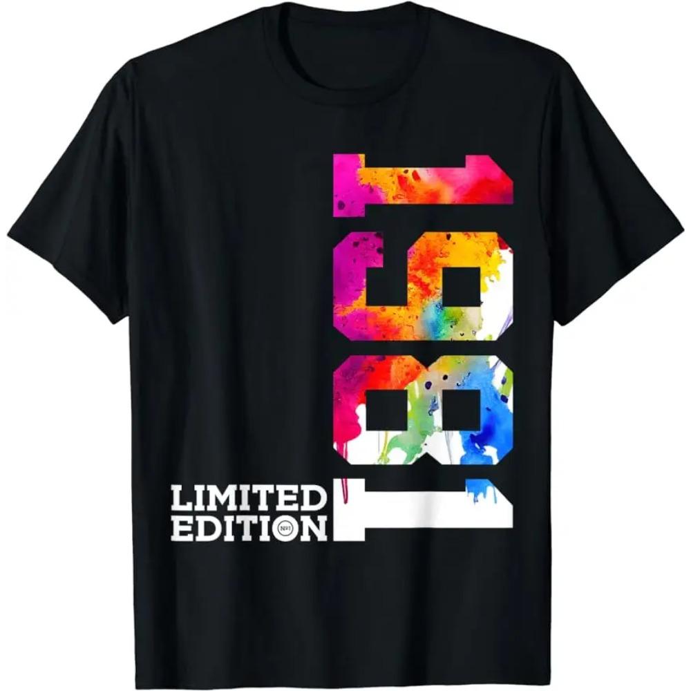T-shirt Classique Vintage Chic Homme 42 Ans Édition Limitée Été Cadeau d'Anniversaire pour 1981 T-shirt Imprimé Personnalisé Vêtements Homme