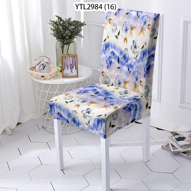 Чехол для офисного стула в стиле растений и животных, обеденный стул, натуральный пейзаж, узор, обеденный дом, эластичный чехол на стул из спандекса 1PCS