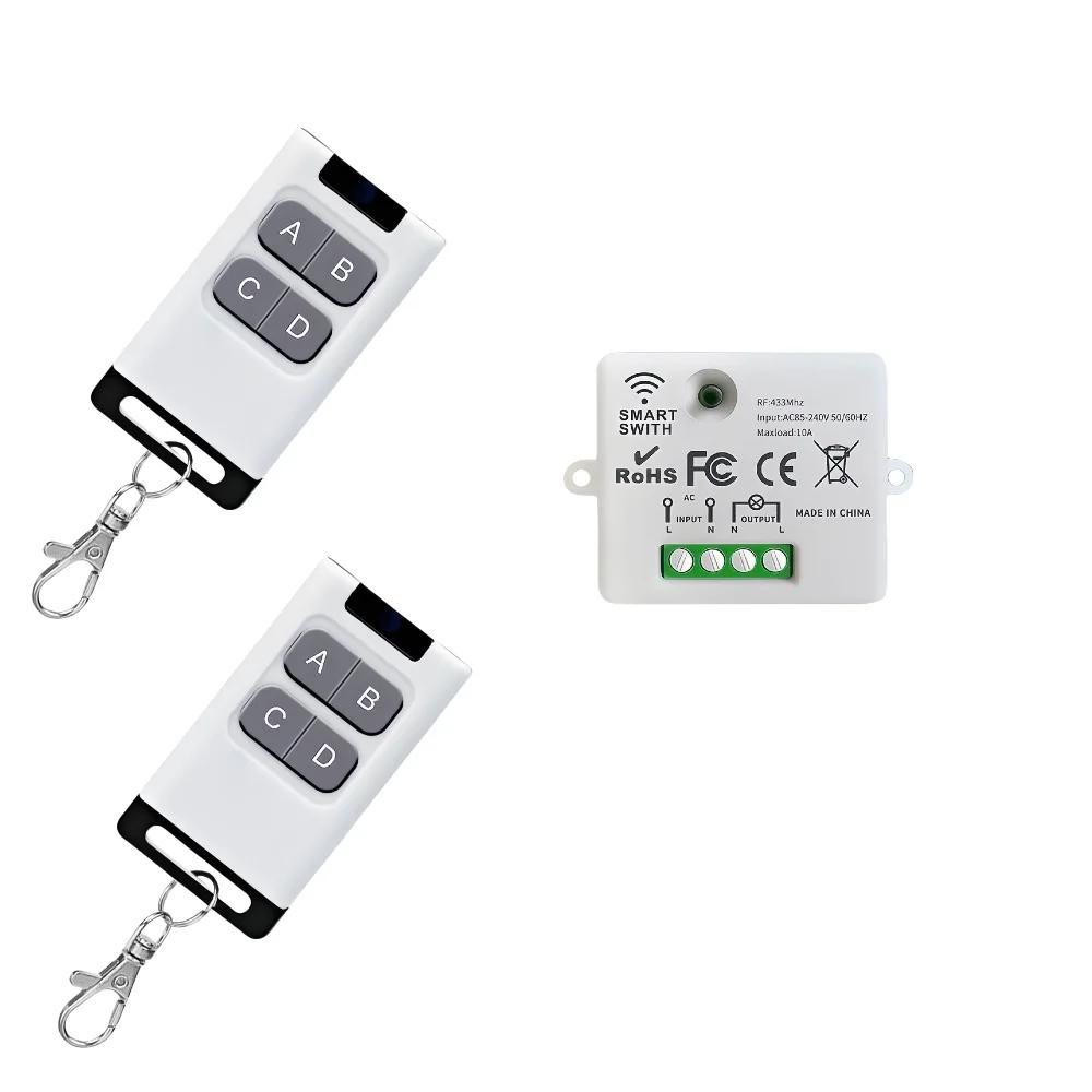 433Mhz Wireless Remote Control AC 110V 220V Rf Relay Receiver On off Transmitter Light Switch Module For Light Lamp Controller