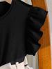 Spring/Summer 2026 Girls' Ruffle Sleeve Knit Pullover Dress for Small and Medium Children