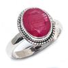 Red Ruby(Simulated) Gemstone Handmade 925 Sterling Silver Jewelry Ring S.6 J0I59