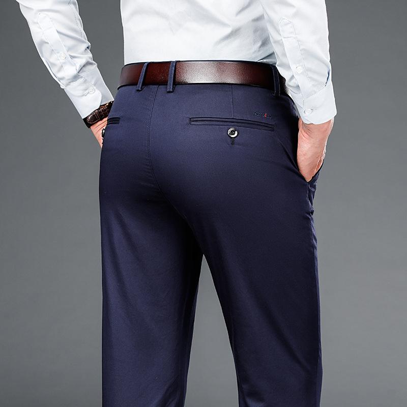 Весенние эластичные мужские повседневные брюки Tencel, свободные мужские повседневные брюки, мужские брюки, длинные брюки 29