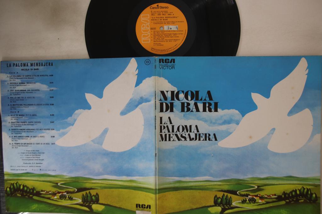 LP Record NICOLA DI BARI - La Paloma Mensajera TPL11043 RCA VICTOR 1974 Spain Pop Used
