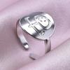 Punk Male Jewelry Mushroom Bone Moon Star Ring Stainless Steel Adjustable Rings For Women Men Accessories Leaf Finger Bague Gift