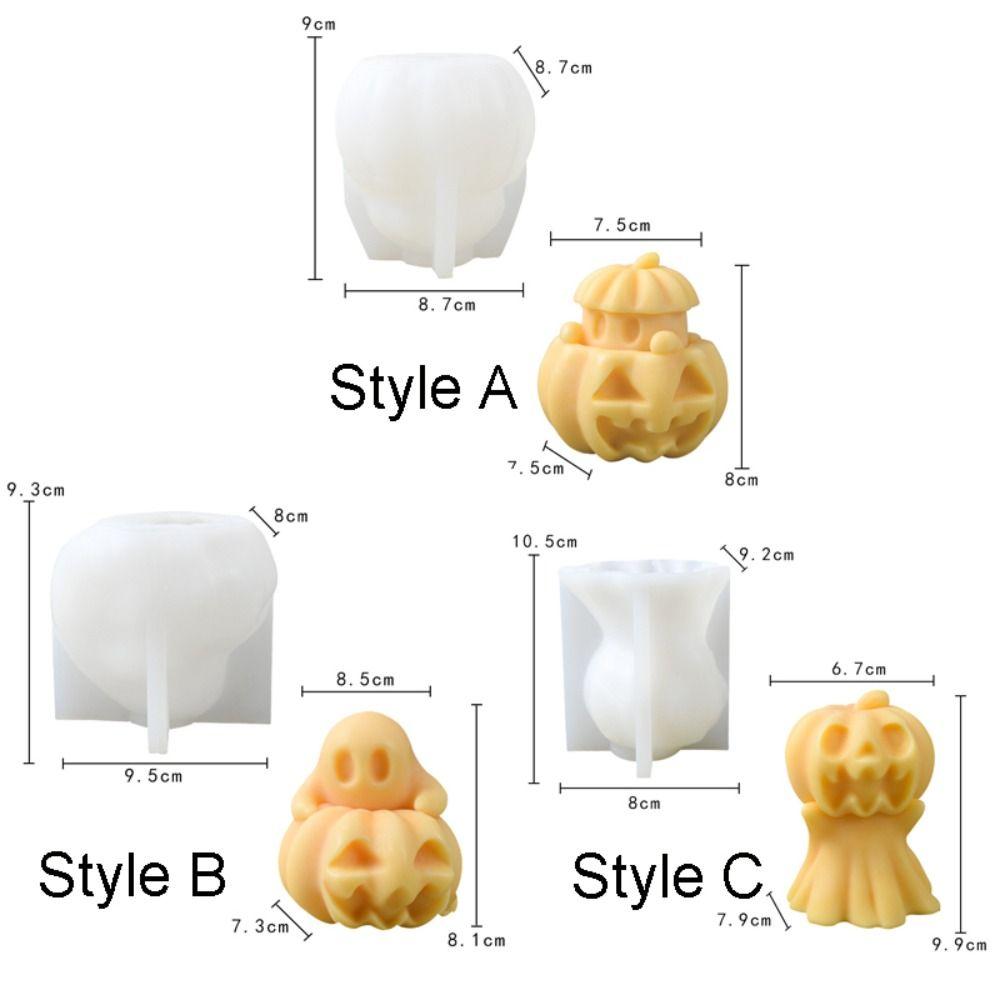 Halloween Ghost Pumpkin Mold 3D Soap Mould Epoxy Resin Candle Mold  Home Decor