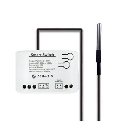 2025 Trend Tuya Smart Zigbee Switch With Temperature Sensor Passive Dry Contact Zigbee Relay Work With Home Assistant