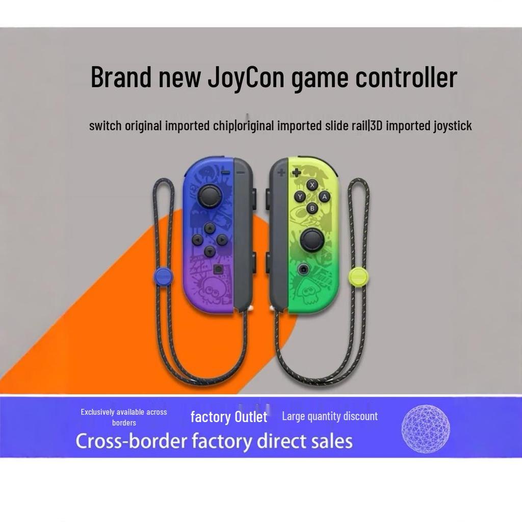 Wireless Bluetooth Joy-Con Controllers with Wake-Up Feature and Wrist Strap, Left and Right Separately for Switch