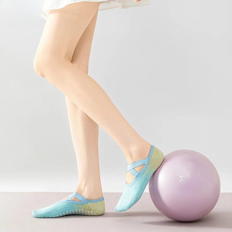 Gradient Tie Dye Yoga Socks Women Summer Anti Slip Professional Pilates Socks Indoor Dance Fitness Sports Socks Women