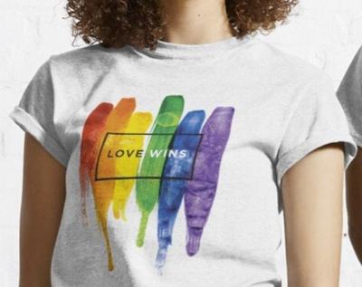 Love Wins Regenbogen T-Shirt - LGBTQ Pride Baumwoll-T-Shirt